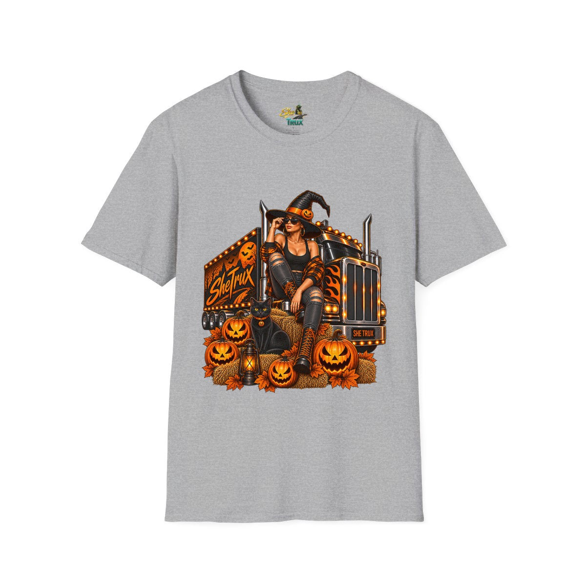 Halloween - Witch on Truck - T-Shirt - Multiple Colors