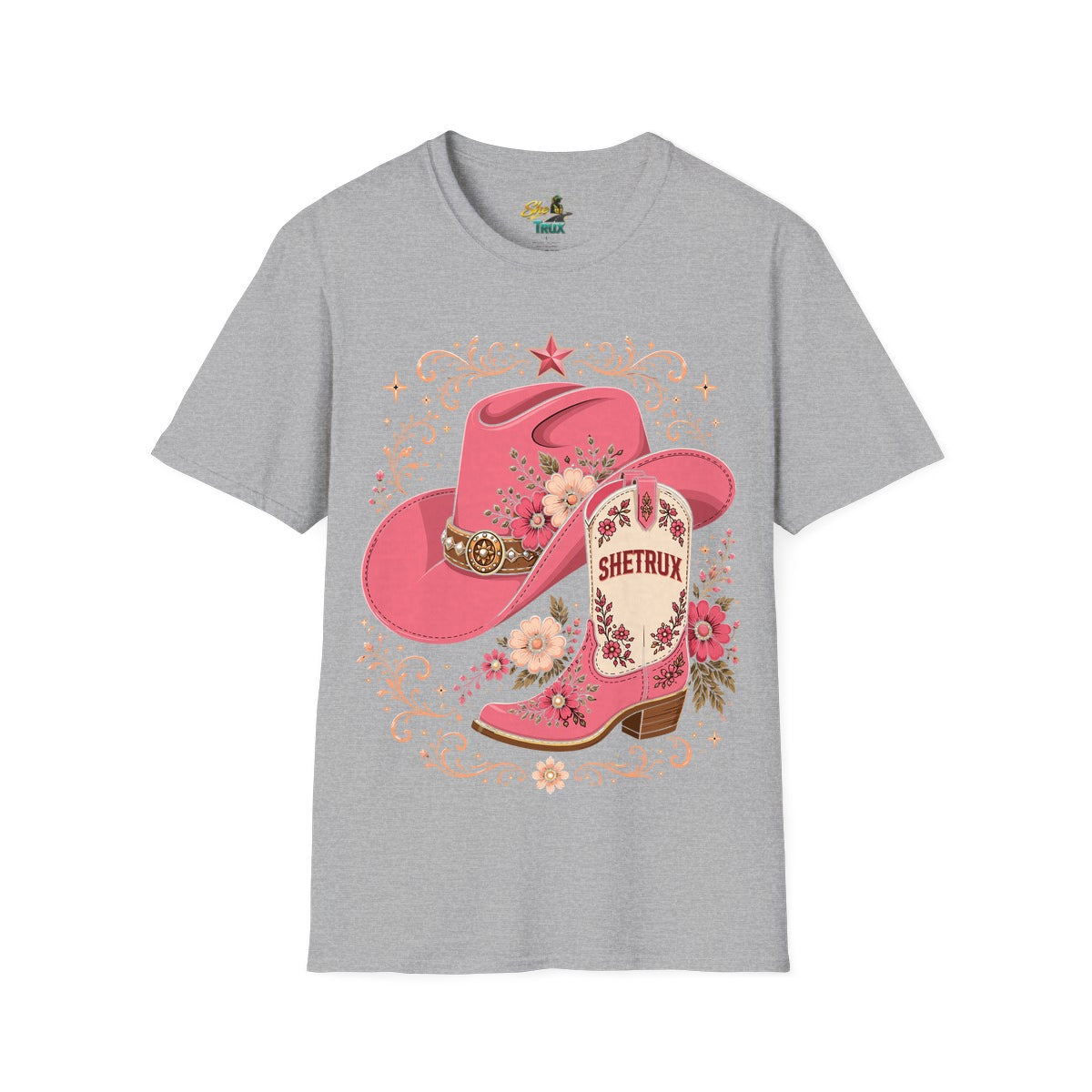 SheTrux Hat Boot Pink - T-Shirt - Multiple Colors
